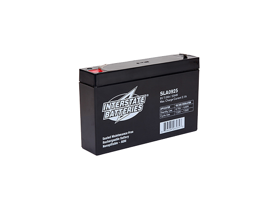 Interstate Battery SLA0925 Interstate Batteries 6V SLA0925 General Purpose Battery, For Use In Exit and Emergency Lighting Fixtures