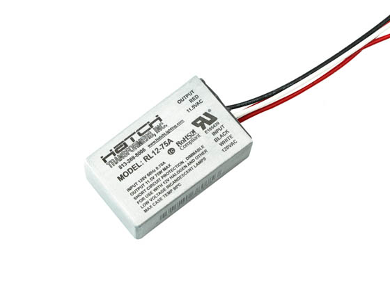 Hatch Transformers RL12-75A Hatch 120V Step Down To 12V Class 2 Dimmable Transformer 75W