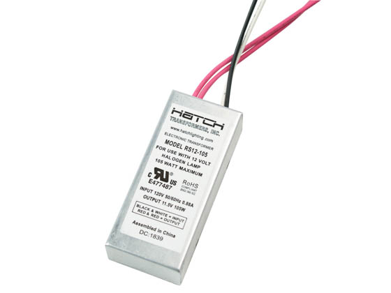 Hatch Transformers RS12-105 Hatch 120V Step Down To 12V Dimmable Transformer 105W