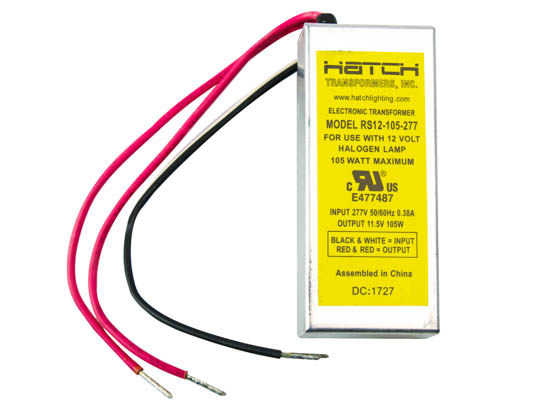 Hatch Transformers RS12-105-277 Hatch 277V Step Down To 12V Dimmable Transformer 105W