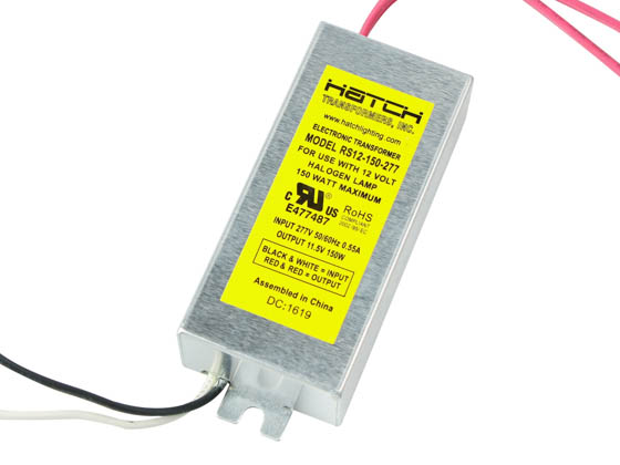 Hatch Transformers RS12-150-277 Hatch 277V Step Down To 12V Dimmable Transformer 150W