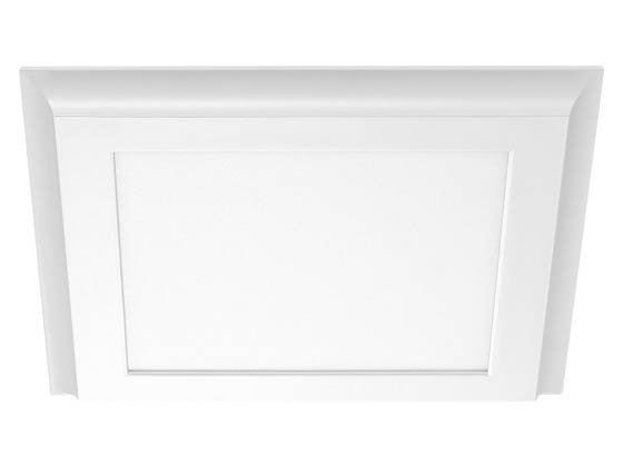 Satco Products, Inc. 62-1381 18W/LED/1X1/FLUSH/4K/WH Satco 18 Watt White Blink Plus 12"x12" Surface Mount Fixture For Closets and Ceilings, 4000K