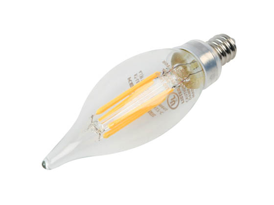 Keystone KT-LED4.5FCA11-E12-927-C Dimmable 4.5W 2700K 90 CRI Decorative LED Bulb, E12 Base, Title 20 Compliant