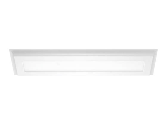 Satco Products, Inc. 62-1375 22W/LED/7"X25"/FLUSH/3K/WH Satco Blink Plus 22 Watt 7"x25" Surface Mount Fixture For Ceiling and Closets, 3000K, White Finish