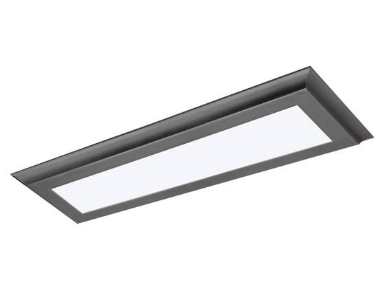 Satco Products, Inc. 62-1175 22W/LED/7"X25"/FLUSH/3K/GM Satco Blink Plus 22 Watt 7"x25" Surface Mount Fixture For Ceiling and Closets, 3000K, Gray Finish