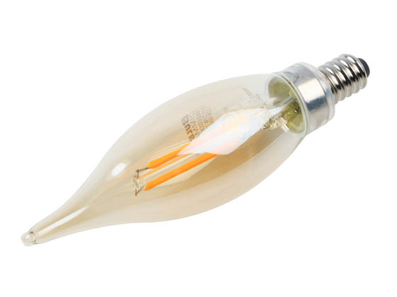 Bulbrite 776903 LED2CA10/21K/FIL-NOS/3 Dimmable 2.5W 2100K Vintage Decorative Filament LED Bulb, Enclosed Rated