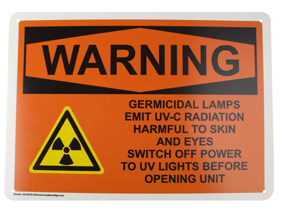Compliance Signs CS134272-3148 UVC Germicidal Plastic Warning Sign