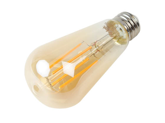 Halco Lighting 85146 ST19AMB8ANT/822/LED2 Halco Dimmable 8W 2200K Vintage ST19 Filament LED Bulb