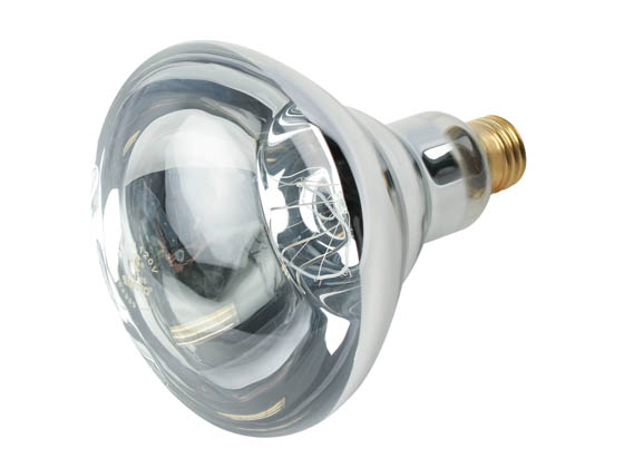Satco Products, Inc. S4999 250R40/1 Satco 250 Watt, 120 Volt R40 Clear Incandescent Heat Lamp, 120 Volt