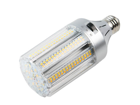 Light Efficient Design LED-8039E345-A 100 Watt Equivalent, 18 Watt Color Adjustable (3000K/4000K/5000K) LED Corn Bulb, Ballast Bypass