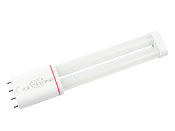 Keystone KT-LED8PLL-9GC-835-D Non-Dimmable 8.5W 3500K 4 Pin Shatterproof Glass Single Twin Tube PLL LED Bulb, Ballast Bypass
