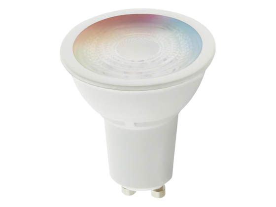 Satco Products, Inc. S11271 5.5MR16/GU10/RGB/TW/SF Satco Starfish Smart Wi-Fi 5.5 Watt LED Color Changing and Tunable White MR-16 Lamp, GU10 Base
