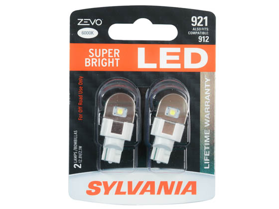 Sylvania 31896 ZEVO2 G2 921LED.BP2 EN-SP 2/SKU 72/CS 921 ZEVO LED Mini Auto Bulb