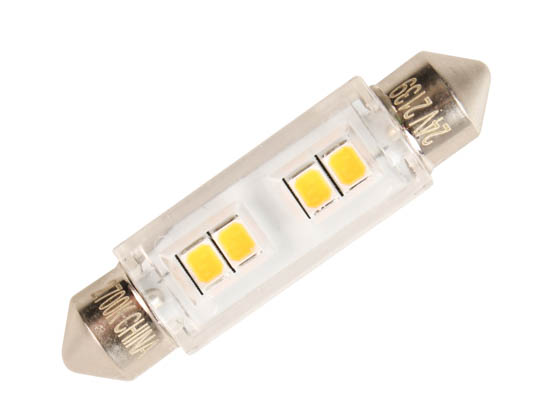 Bulbrite 770614 LED1/FEST/27K/24/2 0.8W 24V 2700K Miniature Festoon LED Bulb