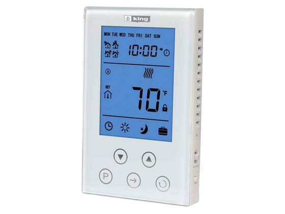 King Electric K302PE Digital Programmable Thermostat 15 Amp Double Pole 120-240V