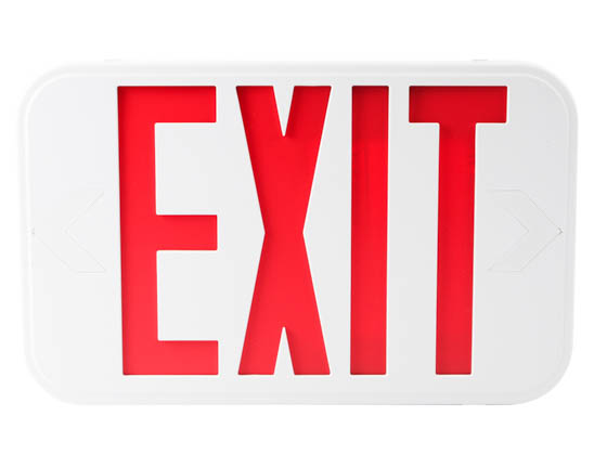 MaxLite 105541 EXT-RW Maxlite LED Exit Sign with Battery Backup, Red Letters