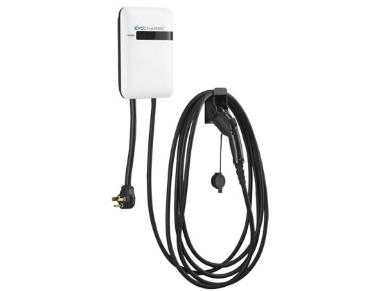 EvoCharge EVC3AB0A2E1A1 iEVSE 7.7kW 32A WiFi Compatible OCPP Plug-In 18ft Cord EV Charger