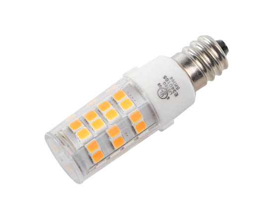 Bulbrite 770595 LED4E12/27K/120/D Dimmable 4.5W 120V 2700K T6 Clear LED Bulb, E12 Base, Enclosed Fixture Rated