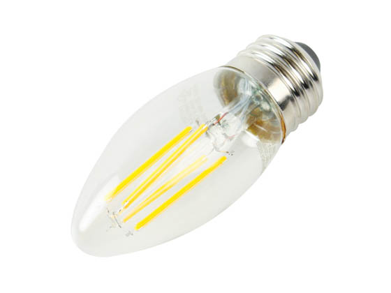 TCP FB11D4024E26SCL92 4W Dimmable B-11 AmberGlow LED 24K Filament Lamp. Clear Finish, E26 Base