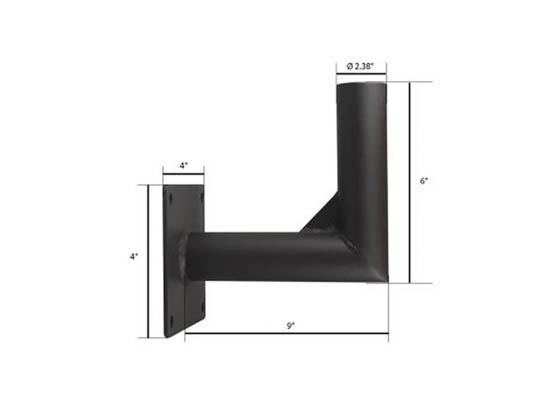 MaxLite 104208 WMB1VB Maxlite L-Shape 90° Wall Mount Single Spoke Bracket 2 3/8" Tenon Bronze