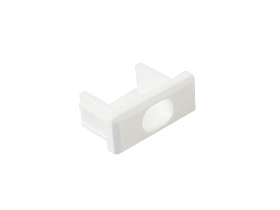 KLUS 21001 ECO End Cap With Hole For MICRO-ALU Channels, White