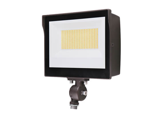 MaxLite 108582 MSF60UW-WCSBKTYPC Maxlite Wattage Selectable (20W/40W/60W) and Color Selectable (3000K/4000K/5000K) Slim LED Flood Light Fixture With 1/2" Threaded Knuckle, Yoke Mount and Easy On/Off Photocell