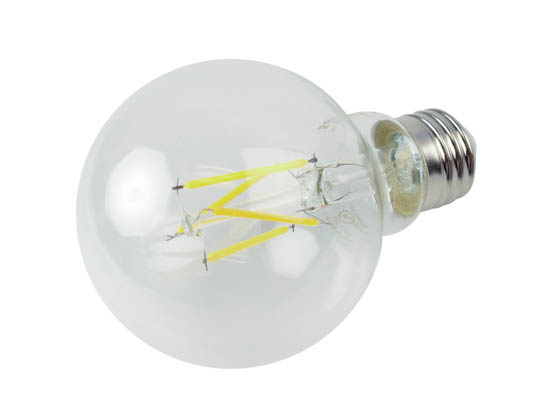 Philips Lighting 573345 3.5G25/PER/UD/CL/G/E26/WGD 4/2FP T20 Philips Dimmable 3.5W Warm Glow 2700K-2200K 90 CRI G25 Clear Filament LED Bulb, Title 20 Compliant, Wet Rated