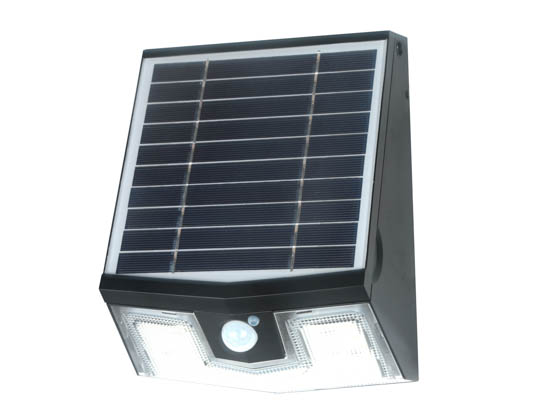 Light Efficient Design SL-SWL-7W-40K-BK-G2 Solera 4000K 700 Lumen Off-Grid Solar LED Wall Pack Fixture