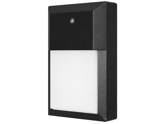 Euri Lighting EOL-WL02BK-2100e 15.8 Watt Slim LED Entry Wallpack Security Fixture With Photocell, Color Selectable, 100 Watt HID Equivalent