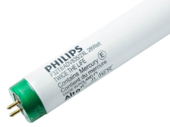 Philips Lighting 434027 F32T8/ADV835/2XL/ALTO II 28W 30PK Philips 28W 48in T8 Extra Long Life Neutral White Fluorescent Tube (Case of 30)