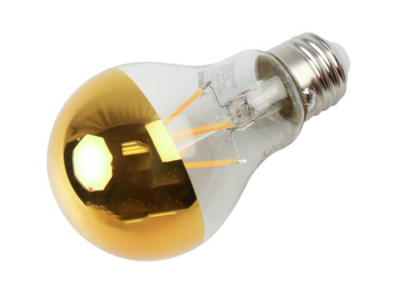 Bulbrite 776679 LED5A19/27K/FIL/HG/3 Dimmable 5W Half-Gold A-19 Filament Bulb, 2700K, Medium (E26) Base