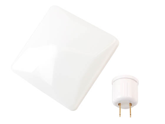 Simply Conserve L9-CLS4-40-120V 9W Square LED Ceiling Light, 4000K, E26 Base, On/Off Toggle Switch