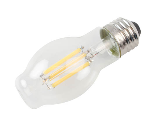 Satco Products, Inc. S21334 BT15/CL/LED/927/120V Satco 8 Watt Clear BT-15 LED Bulb, Warm White, 90 CRI, Medium Base