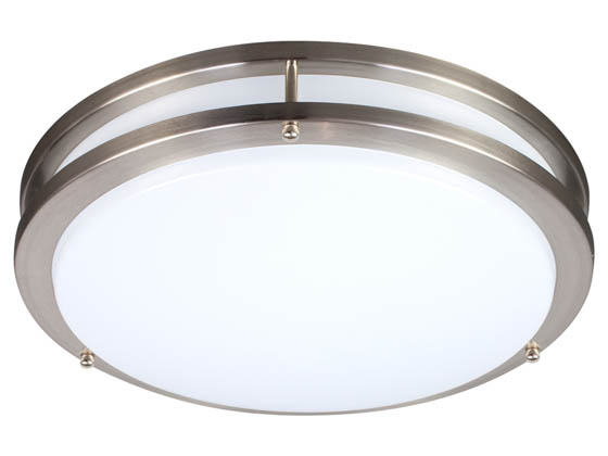 Energetic Lighting 40077 FMB01R17E93050-TF-BN Dimmable 14", 28 Watt Flush Mount LED Ceiling Fixture, Color Selectable, 93 CRI