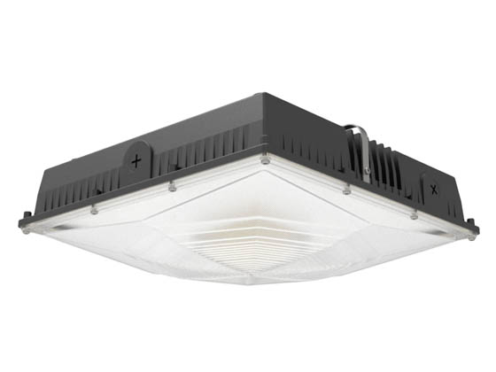 NaturaLED 9546 FX13SCM100SW/8CCT3/BK Wattage & Color Selectable LED Canopy Fixture, 400 Watt Equivalent