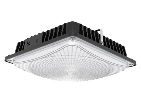 NaturaLED 9545 FX10SCM60SW/8CCT3/BK LED Canopy Fixture Wattage (28/45/60W) & Color Selectable