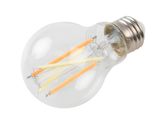 Bulbrite 290125 SL8WA19/90/W/CL/1P Solana 8 Watt White Color Adjustable Clear Filament A19 LED Bulb