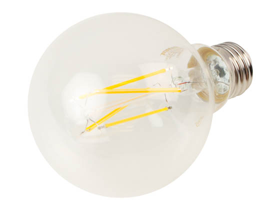 Bulbrite 776217 LED7G25/27K/FIL/D/B/2 Dimmable 7W 2700K G-25 Filament LED Bulb, Enclosed Fixture Rated