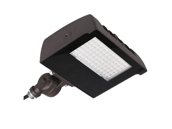 Halco Lighting 22902 SFLD1-LS-CS-U-BZ-PC Halco Sektor LED Flood Fixture Adjustable Wattage (15/20/30W), Color, and Beam Angle Includes Photocell, 1/2" Knuckle, and Trunnion Mount