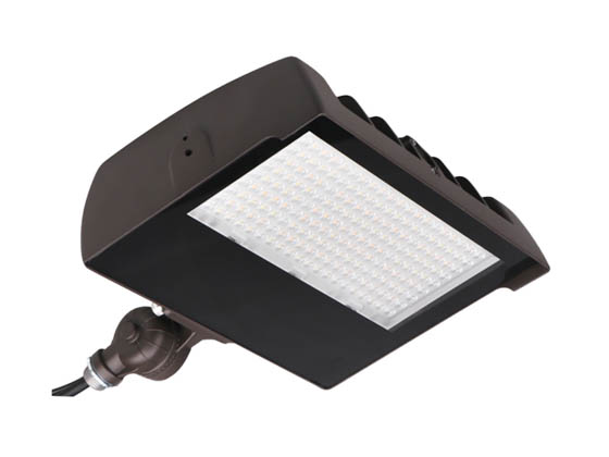 Halco Lighting 22906 SFLD2-HLS-CS-U-BZ-PC Halco Sektor LED Flood Fixture Adjustable Wattage (50/60/80W), Color, and Beam Angle Includes Photocell, 1/2" Knuckle, and Trunnion Mount