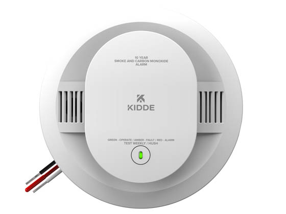 Kidde 30CUA10-V 21032783 DETECT Series Hardwired Interconnectable Smoke and Carbon Monoxide Alarm, 10-Year Battery Backup and Voice Alerts
