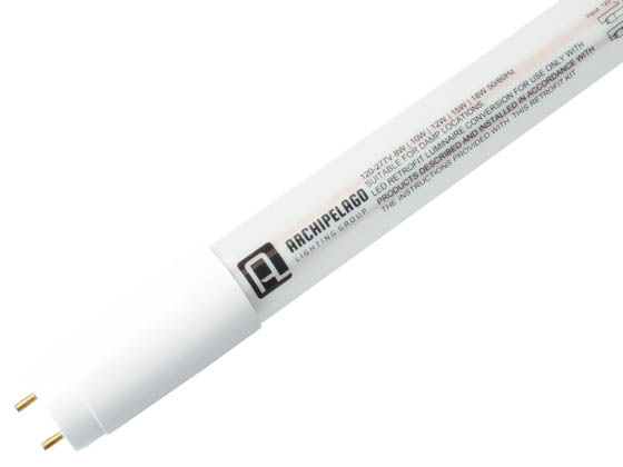 Archipelago Lighting LT8F4CW5/DE5 Archipelago Color and Wattage Selectable 48" T8 LED Lamp, Ballast Bypass