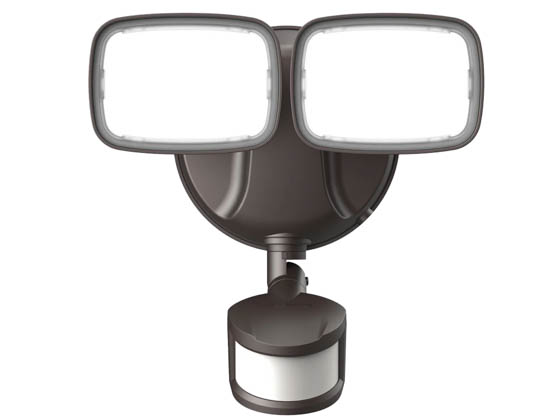 Feit Electric S9.5/1200/850/SOL/BZ Feit Dual Head Solar Dusk to Dawn and Motion Security LED Flood Light, 5000K, 1200Lumens, Bronze Finish