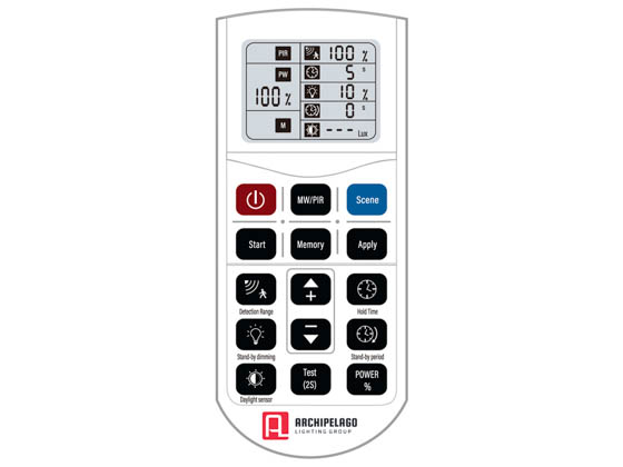 Archipelago Lighting RM-HT/06S Archipelago Remote Control for the PIR and Microwave Motion Sensor with Daylight Harvesting