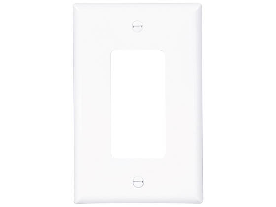 Eaton PJ26W Single Gang GFCI plate, Mid-Size, White
