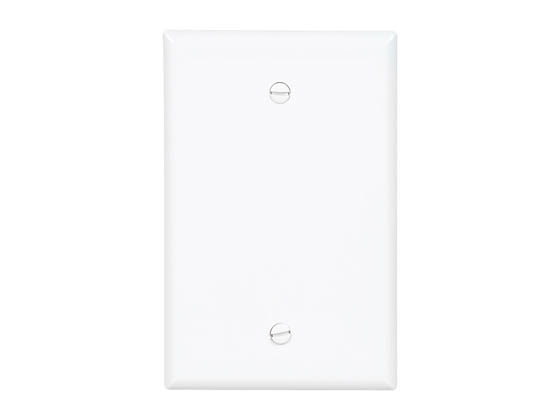 Eaton PJ13W Mid-Size Blank Cutout Wallplate, Single-Gang, White