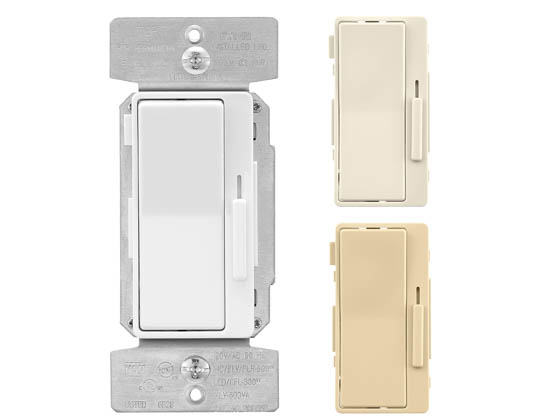 Eaton DUL06P-C2 Universal Decorator Single-Pole/3-way LED Dimmer, Preset White/Ivory/Light Almond