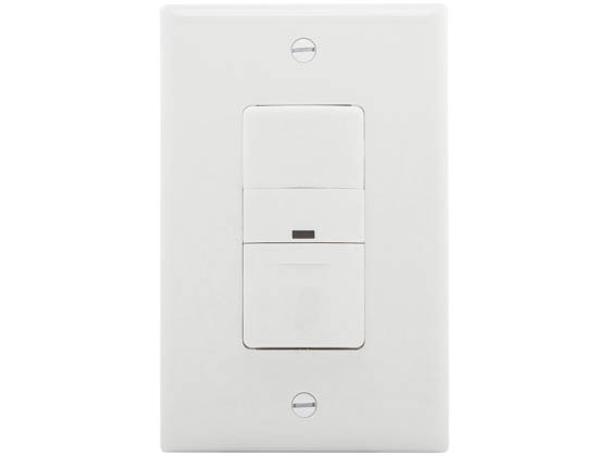 Eaton OS306U-W Occupancy Sensor Switch, Single Pole/3-way, Auto ON and Adjustable OFF features