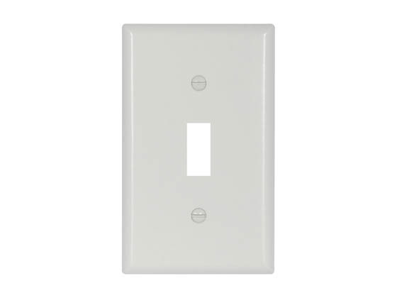 Eaton 2134W-BOX Standard Single-Gang Toggle Wallplate, White