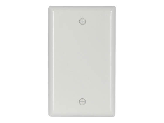 Eaton 2129W-BOX Standard Size Wallplate, Single-Gang, Blank Cutout, White